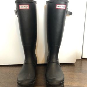 Black Hunter Boots Tall